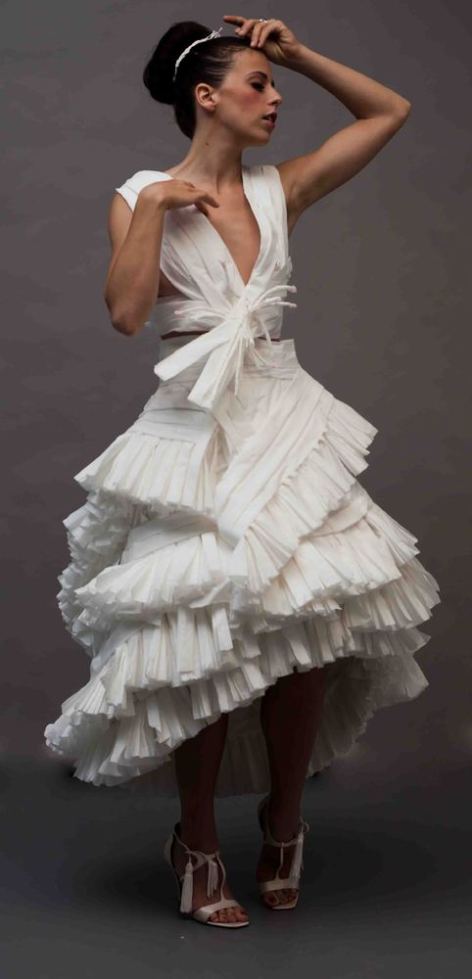Wedding Dresses Made Out Of Toilet Paper
